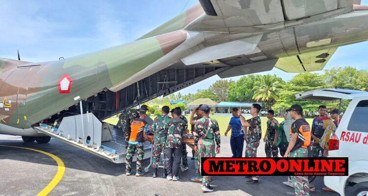 Lanud RSA Evakuasi Pasien Rujukan RSUD Natuna Menggunakan Pesawat TNI AU
