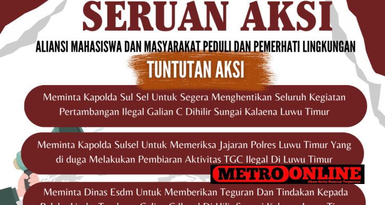 Aktivitas TGC Ilegal Di Sungai Kalaena, AMMPL Akan Unjuk Rasa Di Mapolda Sul Sel