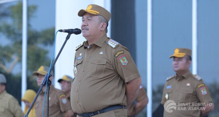 Taufik Pimpin Apel Perdana Setelah Dilantik Menjadi Bupati Asahan